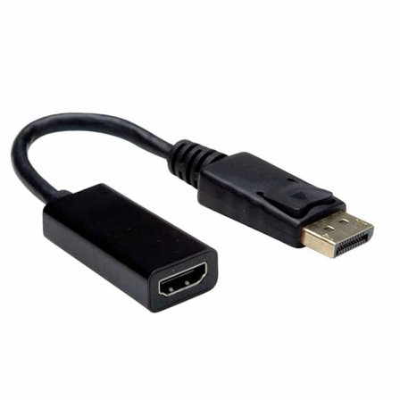 DisplayPort (uros) - HDMI (naaras) kaapeli - Musta