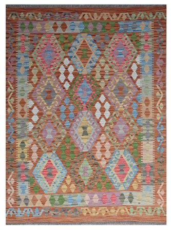 Alfombra Oriental Kilim Afghan Old Style 132X175 (Lana, Afganistán)