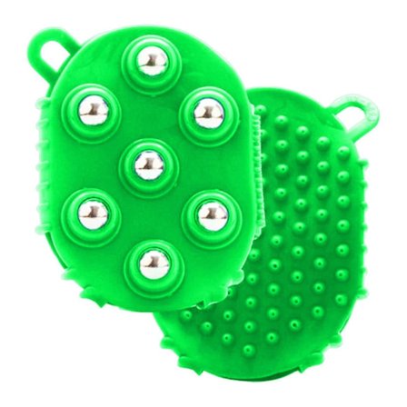 Lymfdränagehandskar Borste Dubbelsidig Bärbar Kroppsskrapningsmassageborste