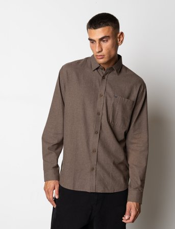 Fat Moose Frank Flannel Shirt - Brown - S