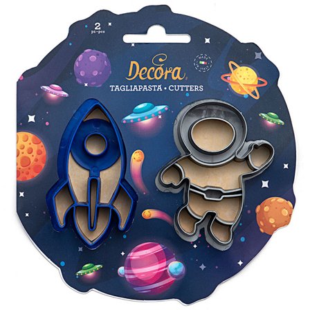 Kageforme Rumraket og Astronaut