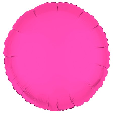 Rund Folieballong Neonrosa