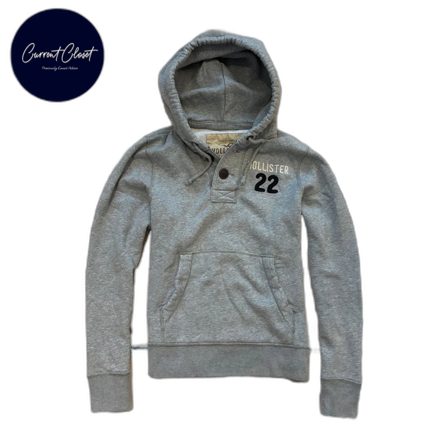 Grå hoodie från Hollister med tryck