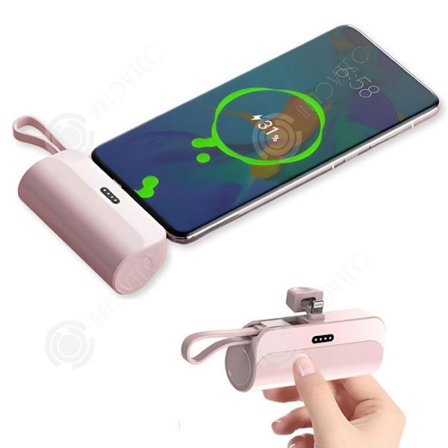 INN Ekstern batteri 5000mAh 2-i-1 mini ekstern oplader til iPhone ekstern batteri iPhone og smartphone Type C powerbank iPho