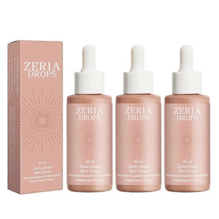 1-3x Zeria Selvbruner Dråber 60ml Hud Sundhed Boost Naturlig Glans