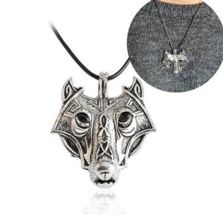 Norse Wolf Vikings Necklace Halsband