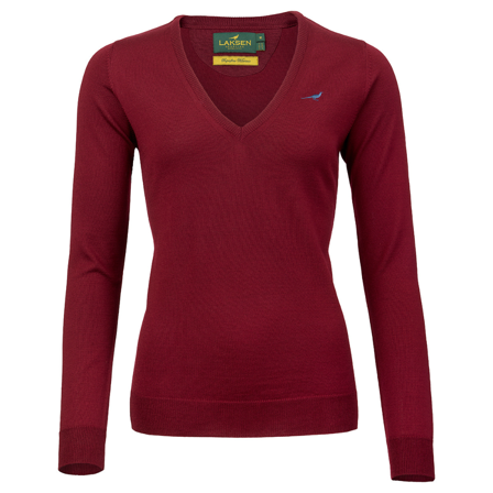 Laksen W's Camilla V-Neck Bordeaux
