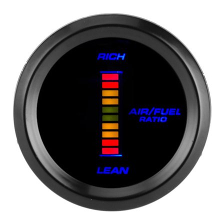 Universaali Ilma-Polttoaine-Suhdemittari Sininen LED-Indikaattori Mittari 52mm Dia Auto Instrumentti