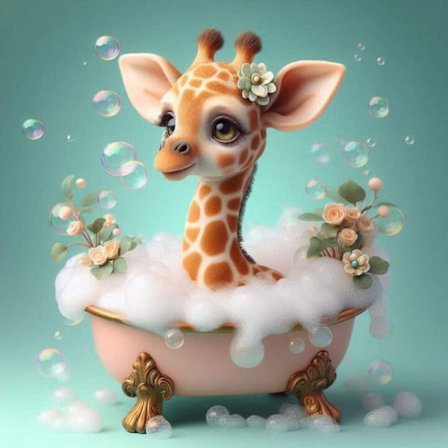 Giraff Affisch 21×30 CM