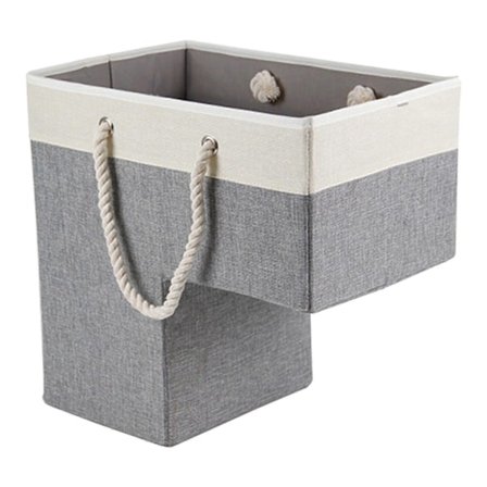 Kokoontaitettava porraskori, kannettava puuvillaköysikahva, suuri kapasiteetti, kestävä kangas, matto, puuportaikon säilytysjärjestäjä