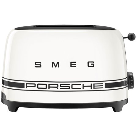 Smeg Porsche Special Edition brødrister 2 skiver, carrara white - Kjøp kjøkkenmaskin hos Bakeren og Kokken