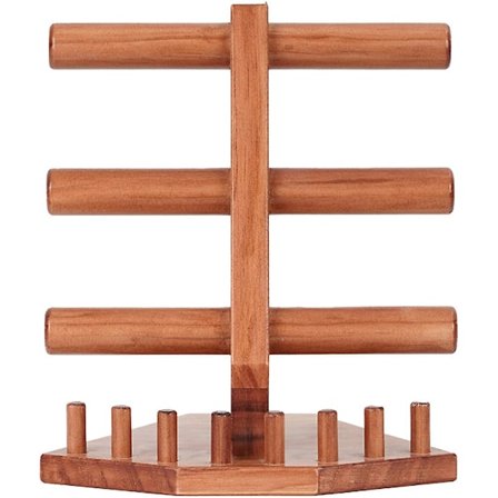 Armbånd Smykker Holder Stativ Display Organizer Armbånd Holder Vintage Træ Ring Holder Brun 24X21X15CM Brun