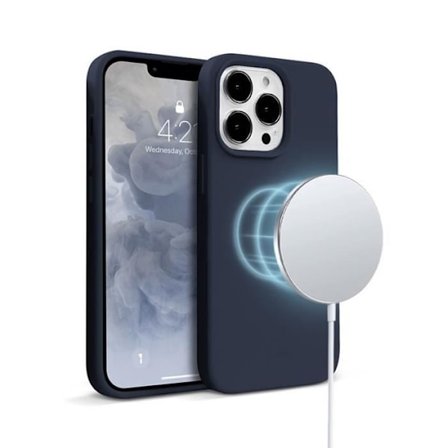 Crong Magnetisk Farvet Cover til iPhone 13 Pro Max (navy blå) - 5904310700641