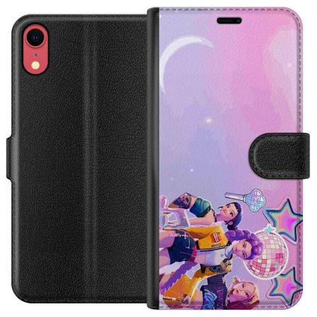 Yhteensopiva Lompakkokotelo Apple iPhone XR Tulevaisuuden popikoni neonvärien, diskoelementtien, tähtien ja pastellivärisen avaruustaivaan kera.