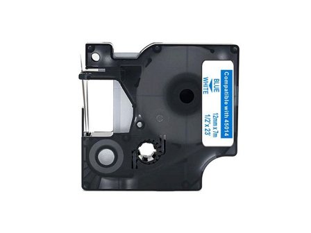 Tape 12mm Blå på Vit - Lyreco - Kontorsmaskiner - Märkmaskiner och tape - Tape - Dymo D1