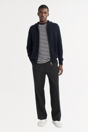 Soft Goat - Men's Zip Hoodie - Cashmere hoodie - XL - Navy