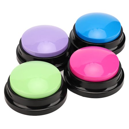 4 stk. optageknapper til hunde, multifunktionelle 30 sekunders knapper til hunde, katte og kæledyr - XS5 -