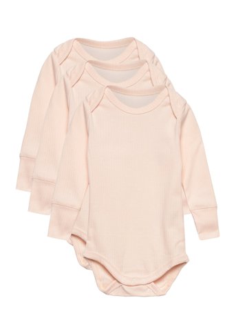 Copenhagen Colors 3 Pack Rib Jersey Long Sleeve Body - Cream - 68