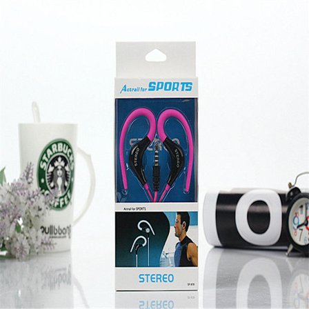 Stereo Sporthörlurar med Mikrofon Samtalskontroll Actrail Rosa