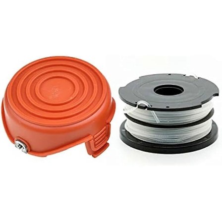 2 stk. Trimmerspole & Line + Spoledæksel til Black & Decker GL675 GL680 GL685 GL686 GL687 GL690 Trimmere