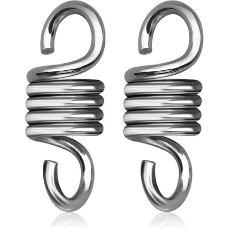 2 stk. hængekøjsfjeder, hærdet galvaniseret forlængerfjeder til ophængning af hængekøjsstole og veranda gynger