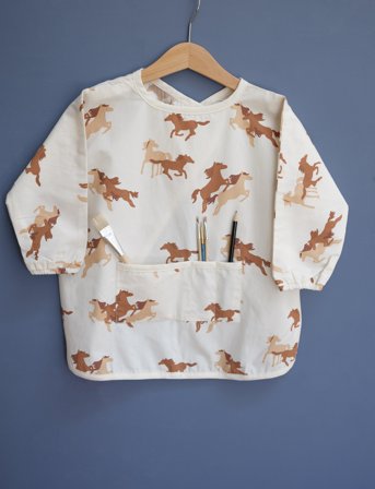 Fabelab Craft Smock - Wild At Heart - Cream - WEAR 1-3Y