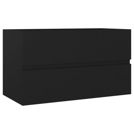 Vidaxl Tvättställsskåp Svart 80x38,5x45 Cm Spånskiva Svart