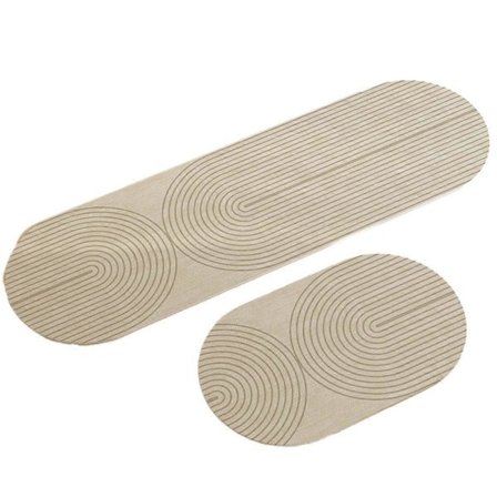 Erittäin Imukykyinen Keittiömatto Liukumaton Diatomiittikeittiömatto Elliptinen Yksinkertainen Linja Kylpyhuonematto Keittiötarvikkeet, D