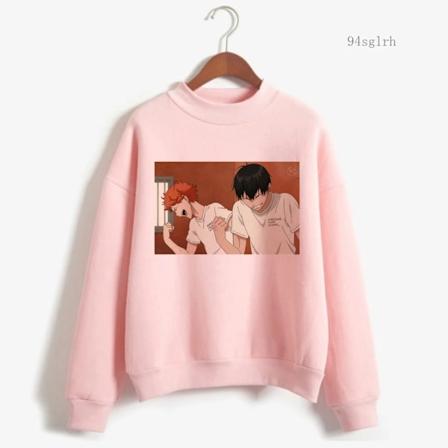 Anime Haikyuu Hoodie Toppar Herre Harajuku Mode Streetwear Kawaii Oya Grafisk Crewneck Pullovers Unisex Sweatshirt Mand 11305 11305 L