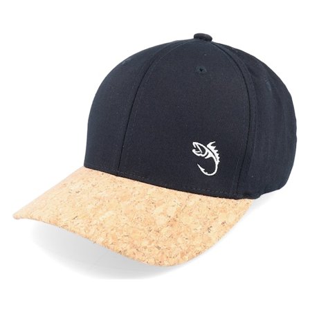 Skillfish - Cork flexfit Casquette - White Fish Hook Logo Black/Cork Flexfit @ Hatstore