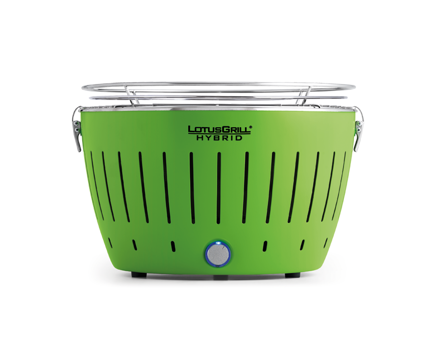 LotusGrill Classic-hybrid røykfri gass+kull green