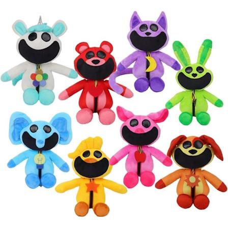 Smilende Critters Plys, Sjov Smilende Critters Plys, Søde Plysdyr Pude Dukke Legetøj til Fans Børn Drenge Piger Fødselsdag [DB] Hoppy Hopscotch