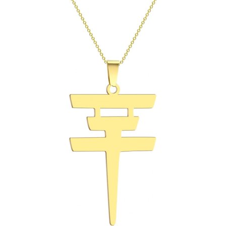 Tokyo Hotel Vedhæng Halskæde, Minimalistisk Mode Geometri Rustfrit Stål Vedhæng Smykker, Japansk Halskæde, Dame Smykker Gave (Guld)