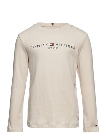 Essential Tee L/S T-shirts Long-sleeved T-shirts Creme Tommy Hilfiger