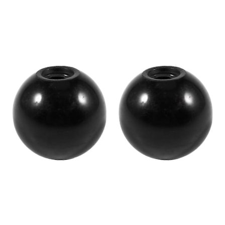 2X Udskiftning Sort Bakelit 35 mm Diameter Kuglehåndtag[D]