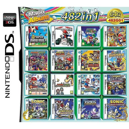 482 i 1 Album Videospel Kort Kassett Konsol Kort för Nintendo Ds 3ds 2ds Nds Ndsl Ndsi