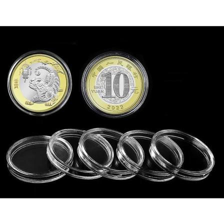 Plastmøntholdere til 30 mm erindringsmønter til vinter-OL (5 stk.)