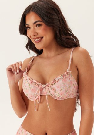 BUBBLEROOM - Tie Wire Bra - Pink/Floral