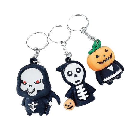 3 kpl Halloween-avaimenperät Pumpkin Decor riippuvat avaimenperät avainpussipuhelimeen (numerot 1, 2, 3 kuvioita)