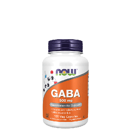 Now Foods GABA 500 mg 100 veg kapsler