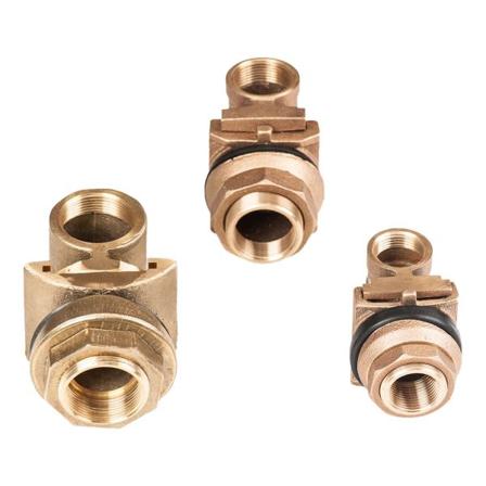 Z 4222262 Enkelt adapter AZH messing 32 (1 1/4"), 90 x 130 mm, Vand
