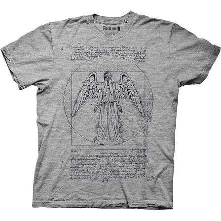 Hett ämne Doctor Who Weeping Angel T-shirt (h. Grey) S