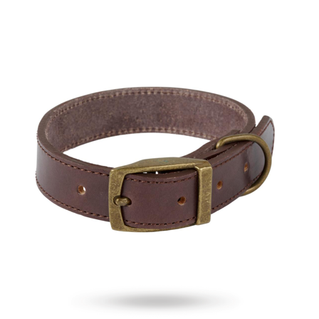 Companion - Companion Lærhalsbånd - Brun - Tekstilhalsbånd, Lærhalsbånd, personlige, scarfs & bandanas, Charms & Halsbåndsmykker på Doggie.no