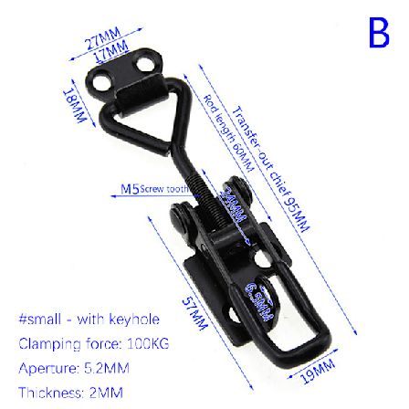 Justerbart skab med vippelås