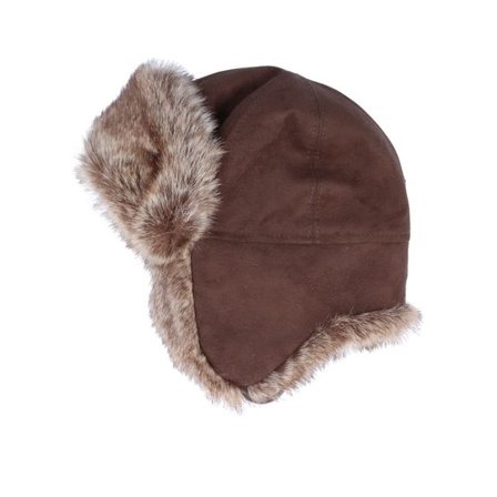 CTH Ericson - Brun trapper Beanie - Kids Esbjorn Sr. Faux Suede Brown Trapper @ Hatstore