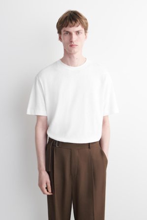COS Relaxed Cotton-Linen T-Shirt in White - Men