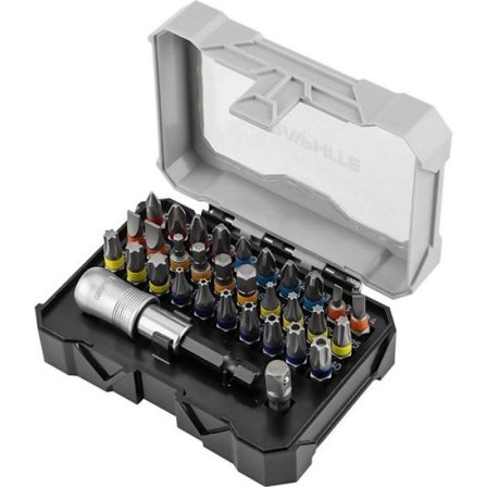 Skruvmejselbit - skruvmejselhylsa Graphite 25 mm bitsset, med magnetisk hållare 68 mm, 32 delar.