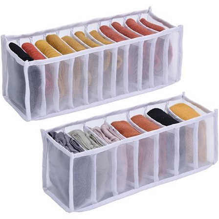 Sammenleggbar skuffesorterer - 2 stk undertøysoppbevaring, klesskuff