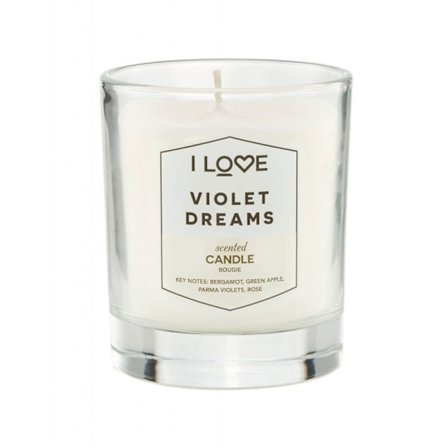 I Love, Signature Collection, Bergamot, Green Apple, Parma Violets, Rose, Scented Candle, 160 g