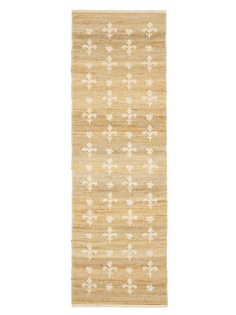 Dywan Wewnętrzny I Zewnętrzny Mały Lilja - Beżowy/Naturalna Biel 80X250 W Stylu Klasycznym